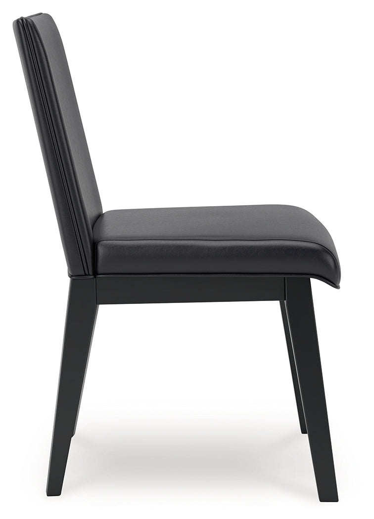 Jettaya Black/White Dining Chair, Set of 2 - D494-01