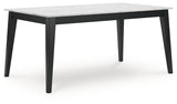 Jettaya Black/White Dining Table - D494-25