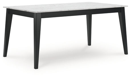 Jettaya Black/White Dining Table - D494-25