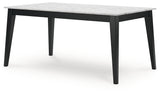 Jettaya Black/White Dining Table - D494-25