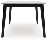 Jettaya Black/White Dining Table - D494-25