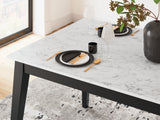 Jettaya Black/White Dining Table - D494-25