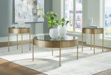 Jettaya Brushed Brass Table from Ashley - Luna Furniture