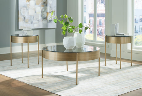 Jettaya Brushed Brass Table from Ashley - Luna Furniture