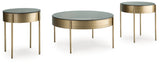 Jettaya Brushed Brass Table from Ashley - Luna Furniture