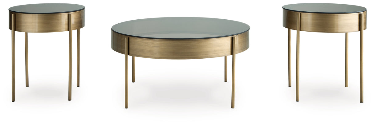 Jettaya Brushed Brass Table from Ashley - Luna Furniture