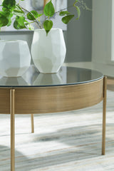 Jettaya Brushed Brass Table from Ashley - Luna Furniture