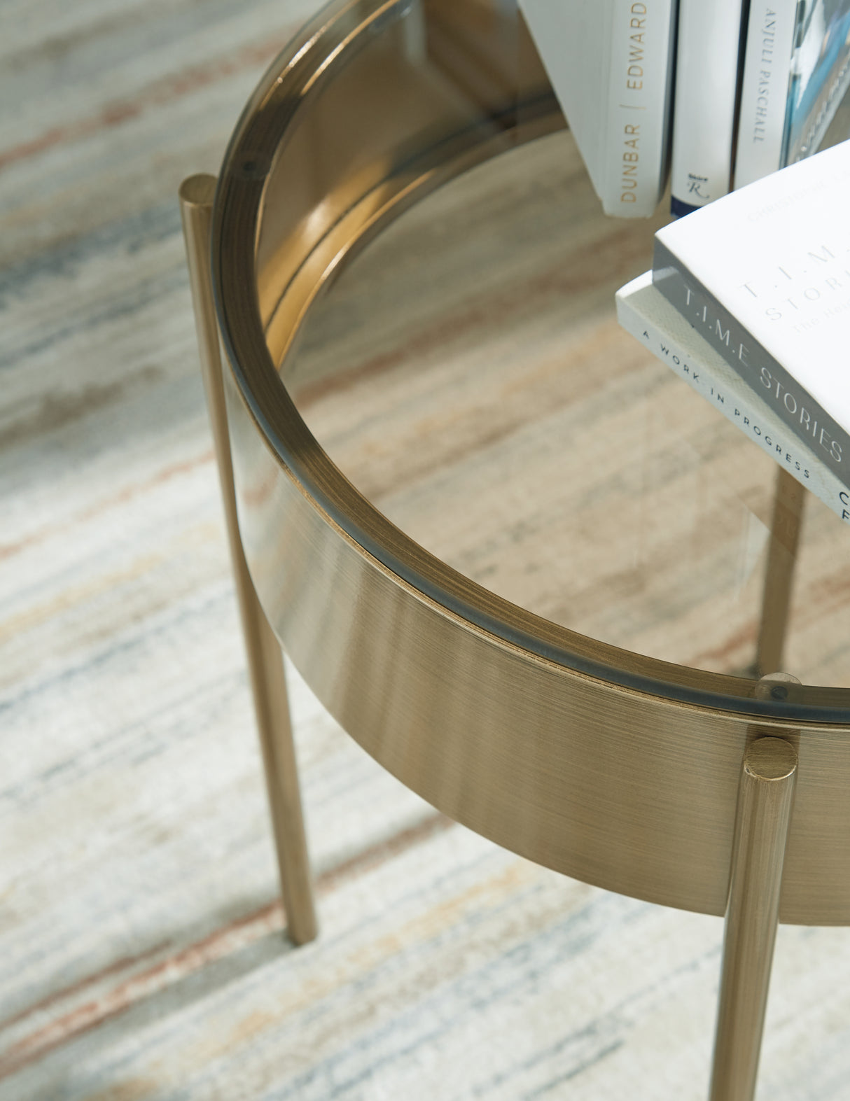 Jettaya Brushed Brass Table from Ashley - Luna Furniture