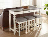 Joanna 4- Piece Sofa Bar Set(Sofa Bar & 3 Counter Stools) from Steve Silver - Luna Furniture