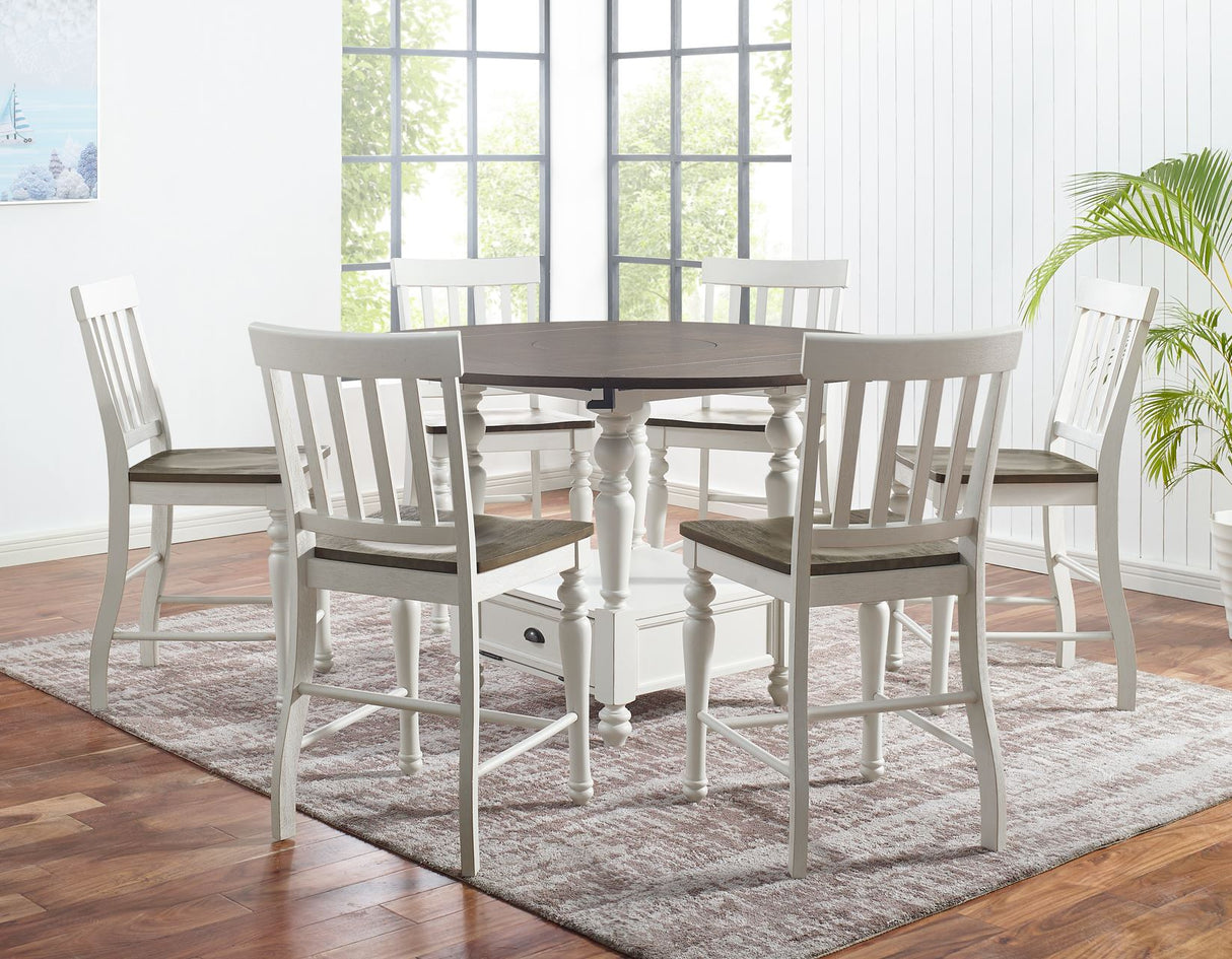 Joanna 5 Piece Drop-leaf Counter Set(Counter Table & 4 Counter Chairs) from Steve Silver - Luna Furniture