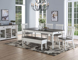 Joanna 6 Piece Dining(Table, Bench & 4 Side Chairs) - SET | JA500T | JA500BN | JA500S(4)