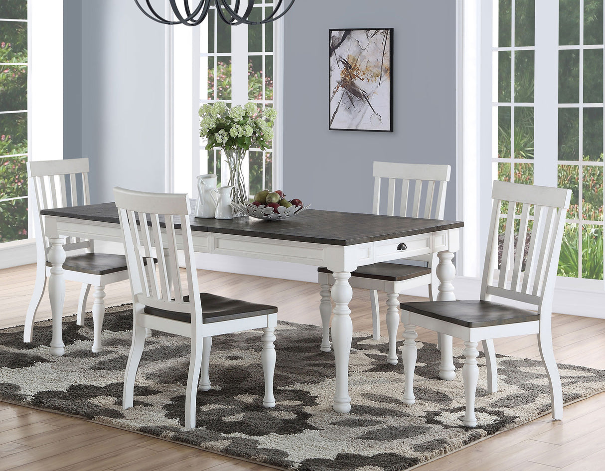 Joanna 6 Piece Dining(Table, Bench & 4 Side Chairs) - SET | JA500T | JA500BN | JA500S(4)