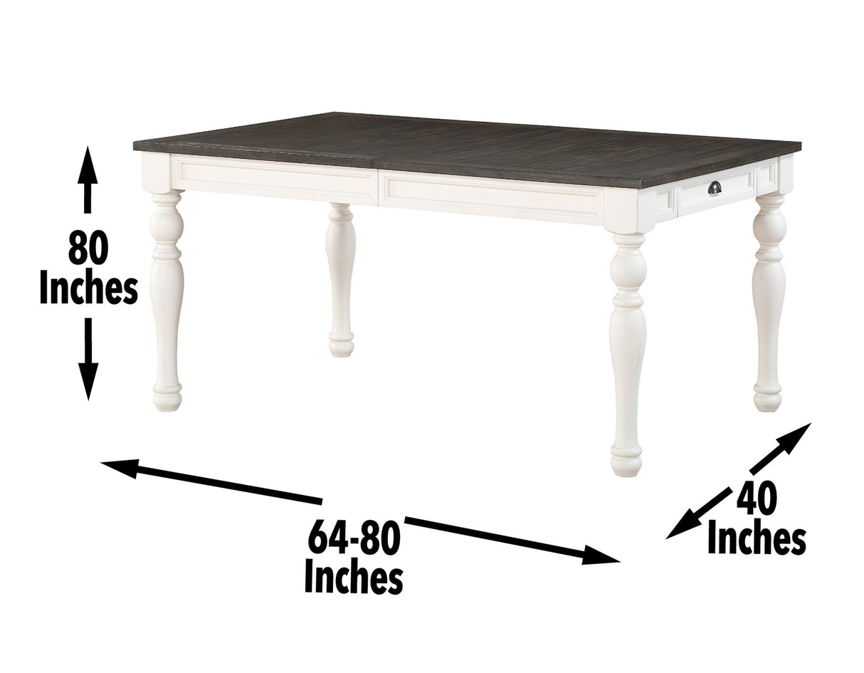 Joanna 64-80 inch Dining Table w/ 16″Leaf from Steve Silver - Luna Furniture