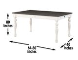 Joanna 64-80 inch Dining Table w/ 16″Leaf from Steve Silver - Luna Furniture