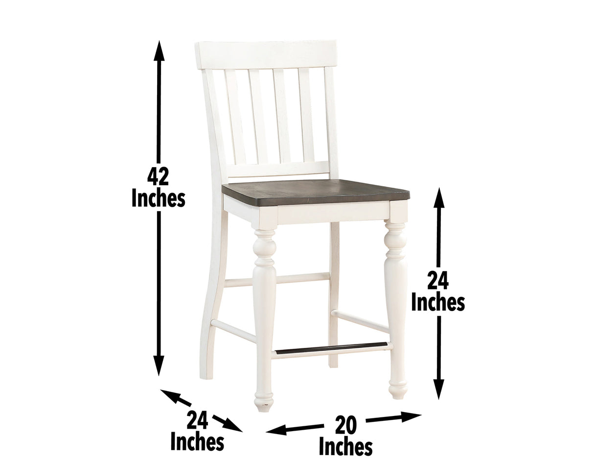 Joanna Two Tone 24″ Counter Stool, Set of 2 from Steve Silver - Luna Furniture