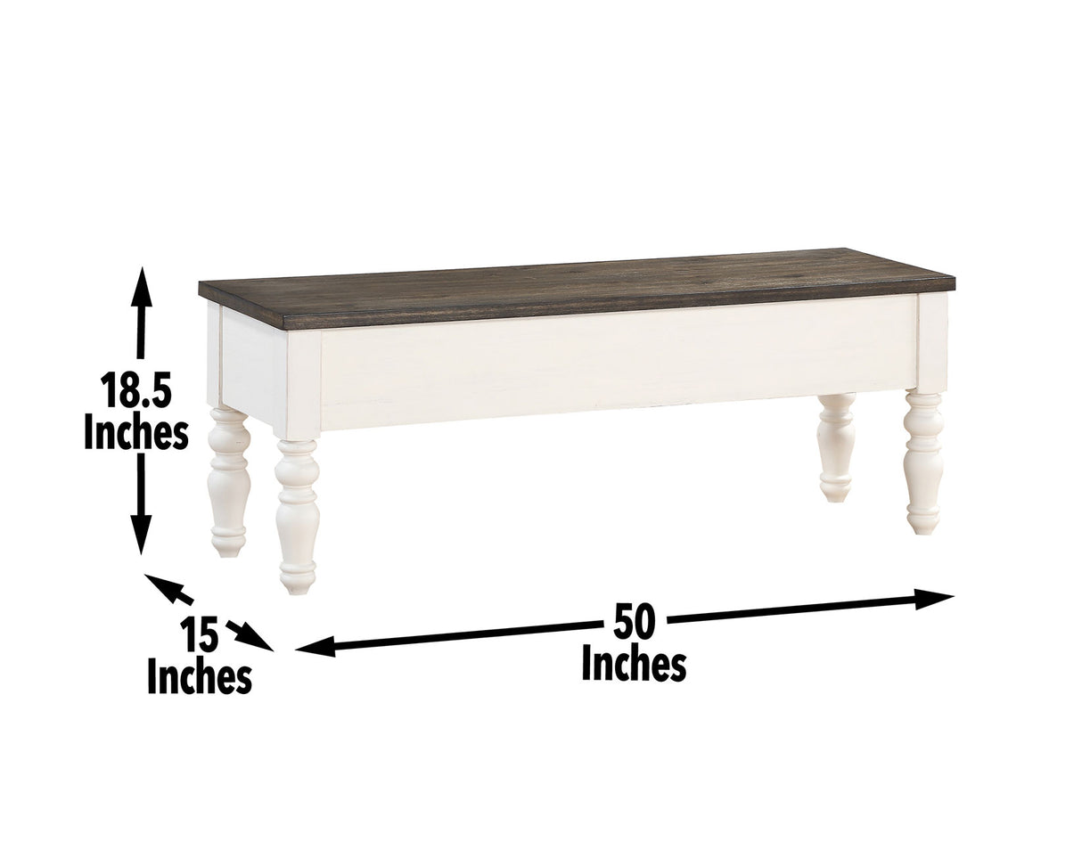 Joanna Two Tone Storage Bench from Steve Silver - Luna Furniture