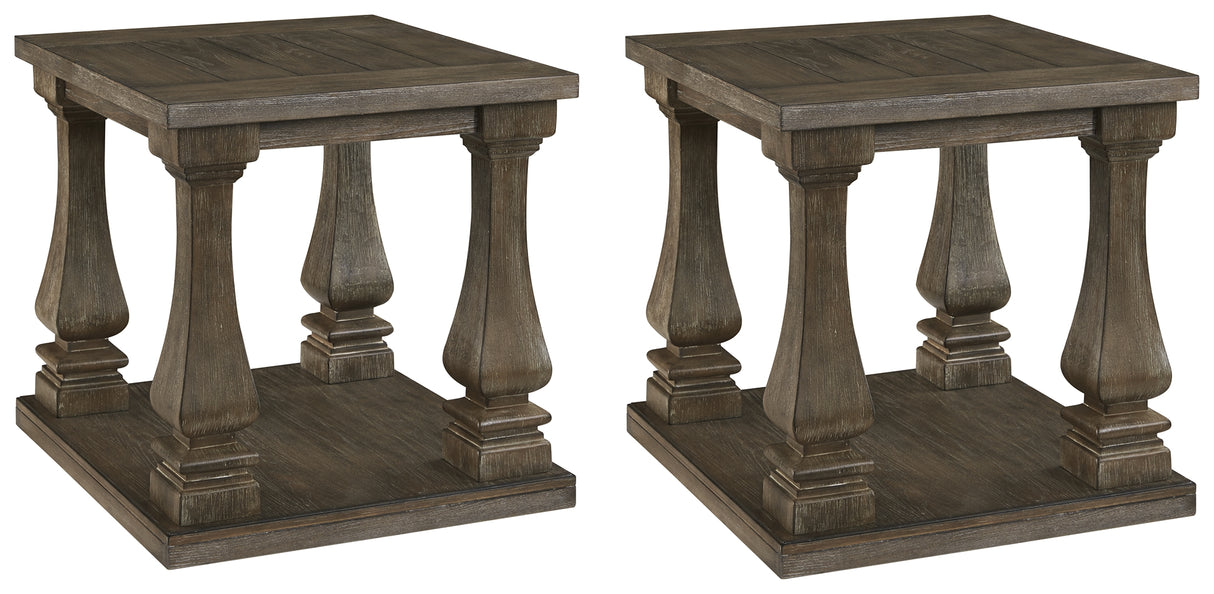 Johnelle 2 End Tables in Gray from Ashley - Luna Furniture