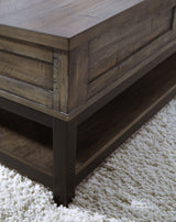 Johurst Coffee Table with 2 End Tables in Grayish Brown - PKG007173