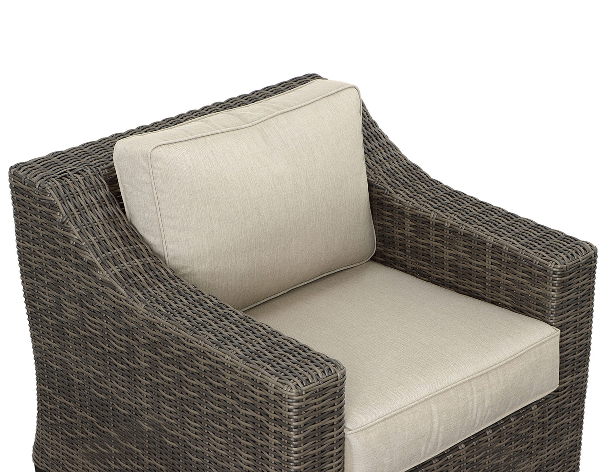 Jones Lounge Chair with Half-Round Resin Wicker from Steve Silver - Luna Furniture