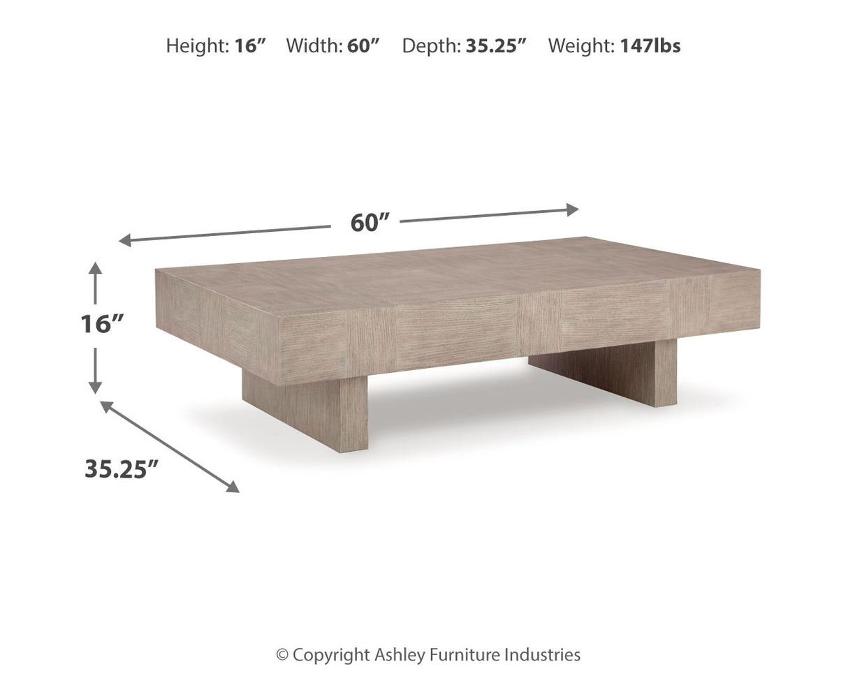 Jorlaina Coffee Table with 1 End Table in Light Grayish Brown - PKG016530