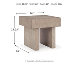 Jorlaina Coffee Table with 1 End Table in Light Grayish Brown - PKG016530