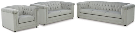 Josanna Sofa, Loveseat and Chair in Gray - PKG010926