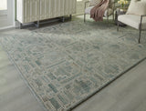 Jossland Green/Ivory Large Rug from Ashley - Luna Furniture