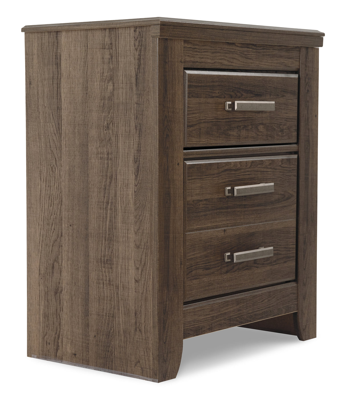 Juararo California King Panel Bed with Mirrored Dresser and 2 Nightstands in Dark Brown - PKG004055