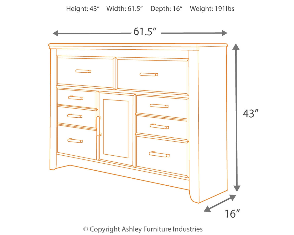 Juararo California King Poster Bed with Dresser in Dark Brown - PKG004047