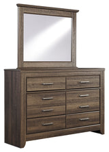 Juararo California King Poster Bed with Mirrored Dresser and Chest in Dark Brown - PKG004050