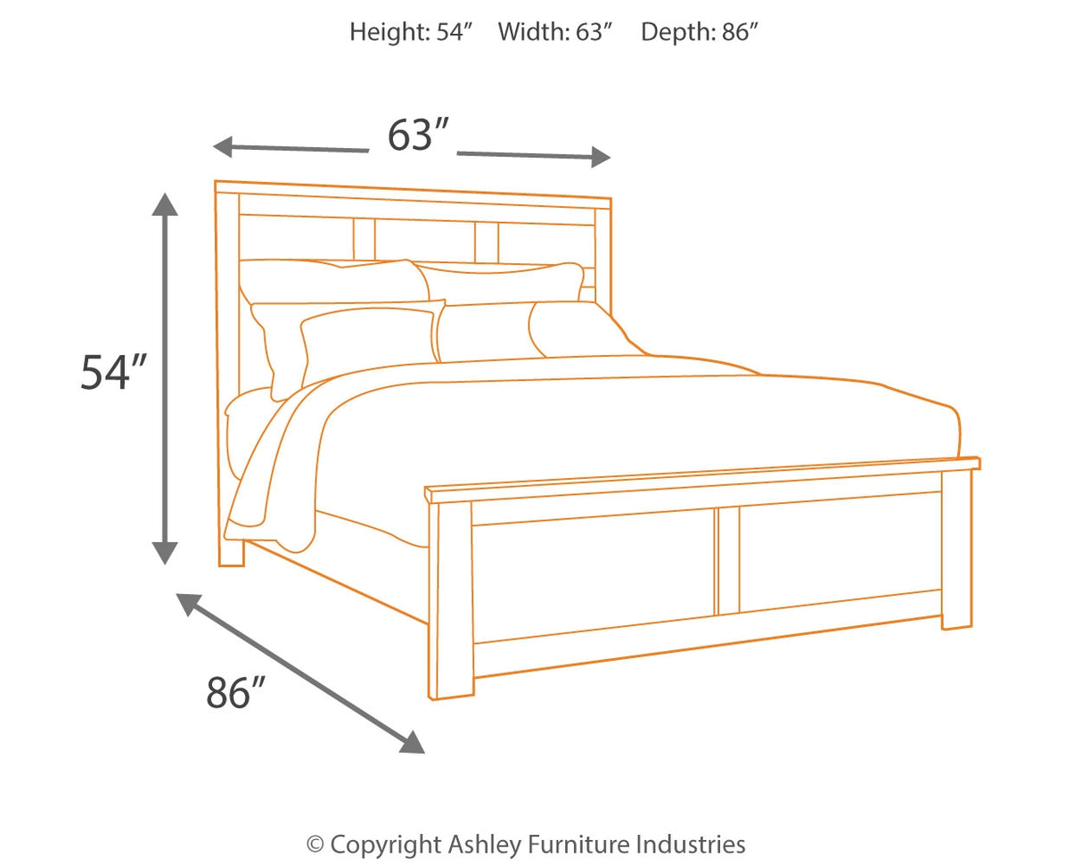 Juararo Queen Panel Bed with Dresser in Dark Brown - PKG004081