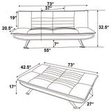 Julian Upholstered Sofa Bed with Pillow-top Seating Grey from Coaster - Luna Furniture