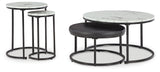 Jusmour Black/White Table (Set of 4) - T161-14