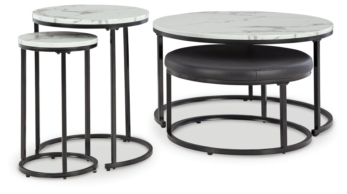 Jusmour Black/White Table (Set of 4) - T161-14