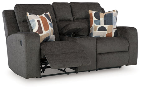 Kanlow Dusk Reclining Loveseat with Console - 3860794