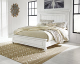 Kanwyn King Panel Bed with Dresser in Whitewash - PKG007943