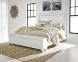 Kanwyn King Panel Bed with Storage with Dresser in Whitewash - PKG007949