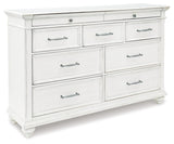 Kanwyn Queen Panel Bed with Dresser in Whitewash - PKG007933