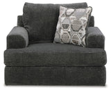 Karinne Chair and Ottoman in Smoke from Ashley - Luna Furniture