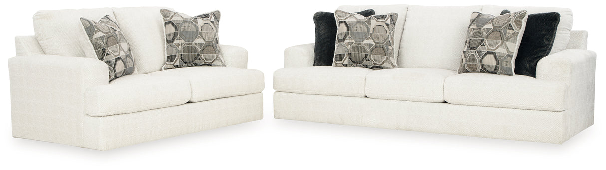 Karinne Sofa and Loveseat in Linen - PKG015016