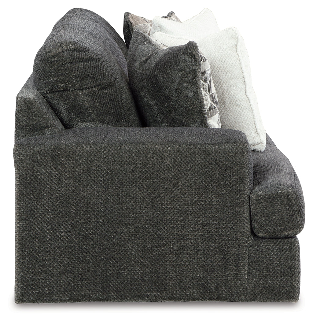 Karinne Sofa and Loveseat in Smoke - PKG015012