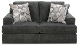 Karinne Sofa and Loveseat in Smoke - PKG015012