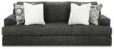 Karinne Sofa and Loveseat in Smoke - PKG015012