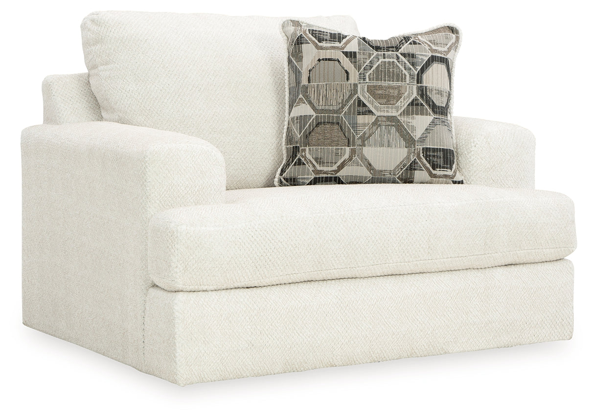 Karinne Sofa, Loveseat, Chair and Ottoman in Linen - PKG015017