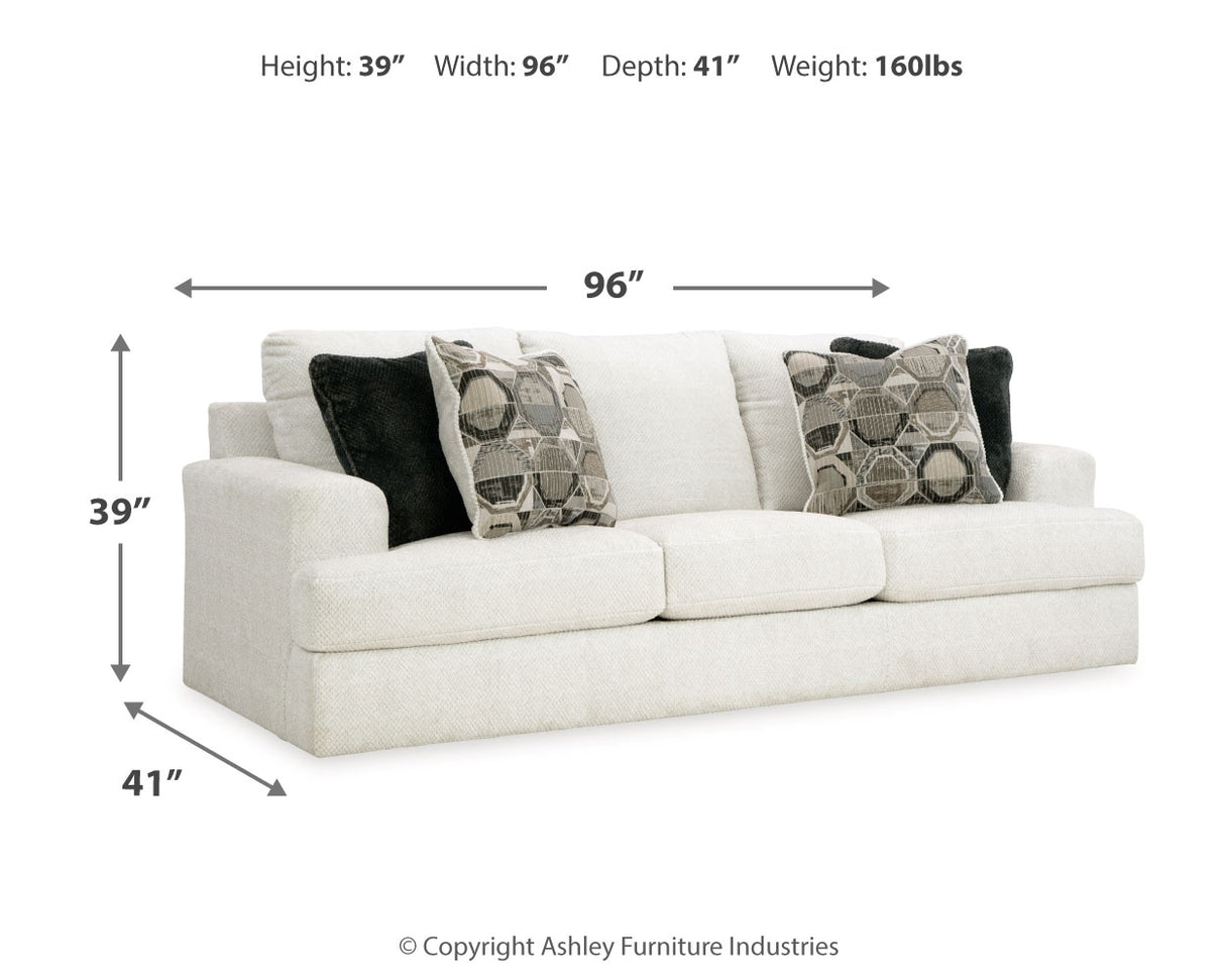 Karinne Sofa, Loveseat, Chair and Ottoman in Linen - PKG015017