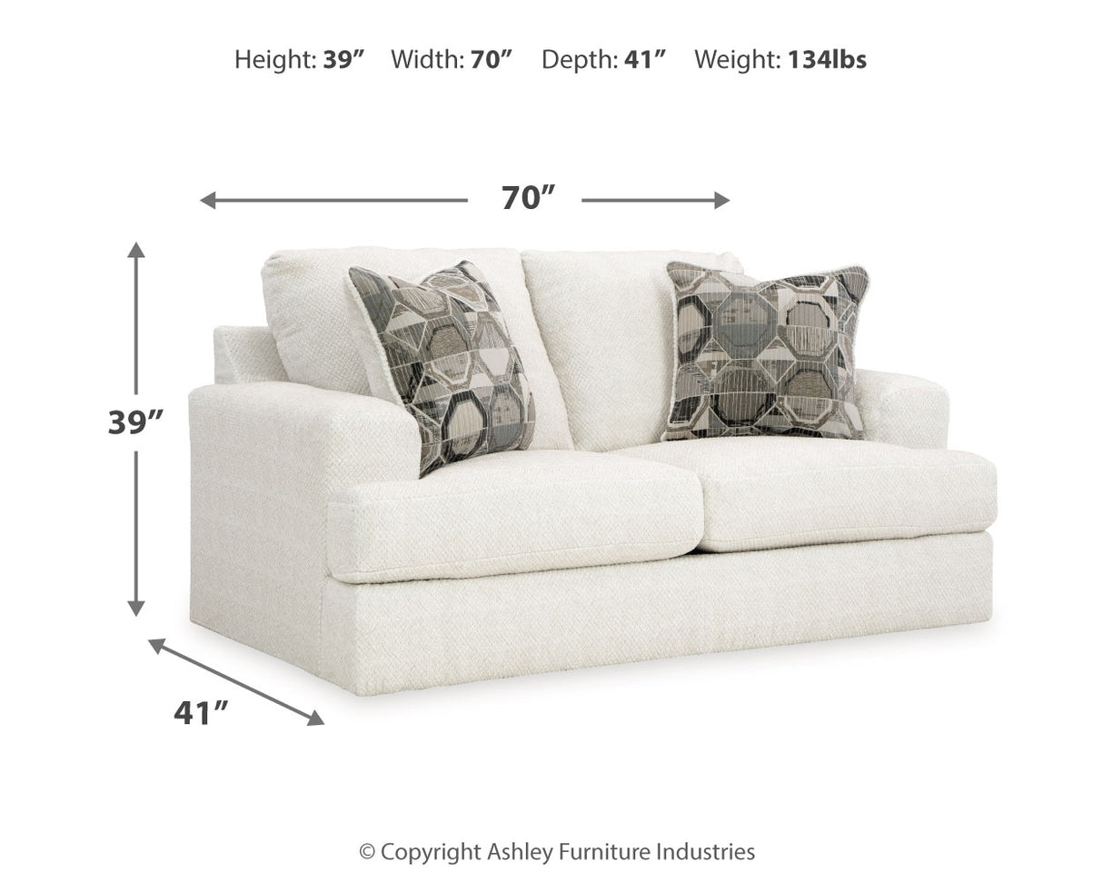 Karinne Sofa, Loveseat, Chair and Ottoman in Linen - PKG015017