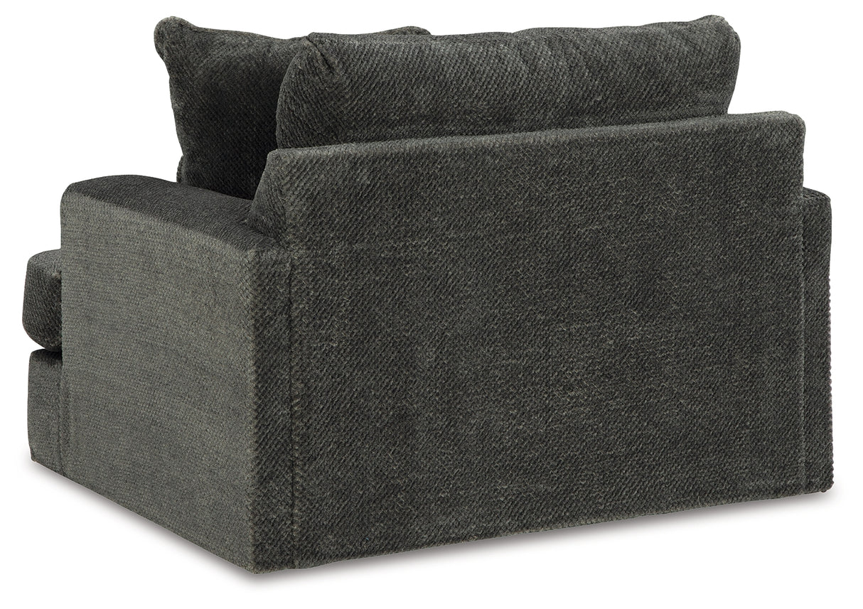 Karinne Sofa, Loveseat, Chair and Ottoman in Smoke - PKG015014