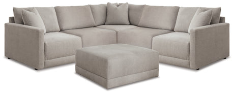 Katany 5-Piece Sectional with Ottoman in Shadow - PKG014515