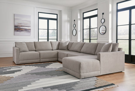 Katany 6-Piece Sectional with Ottoman in Shadow - PKG014517