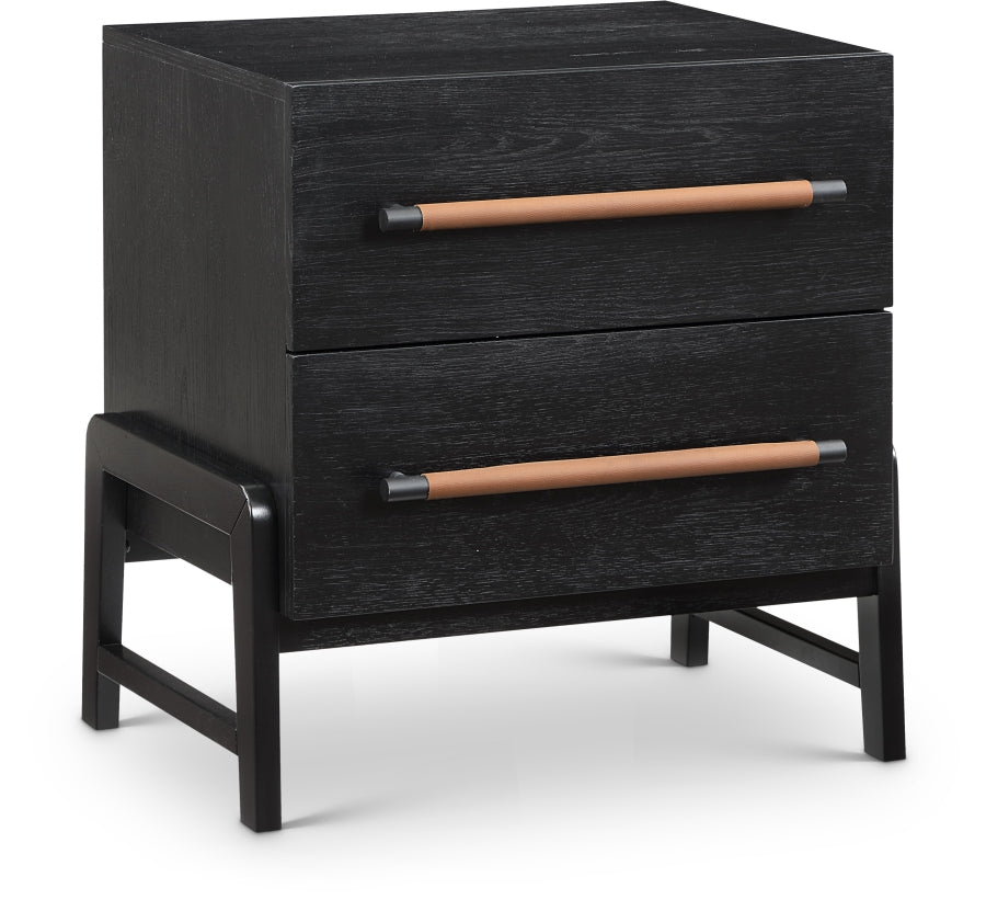 Kaya Night Stand in Black from Meridian - Luna Furniture